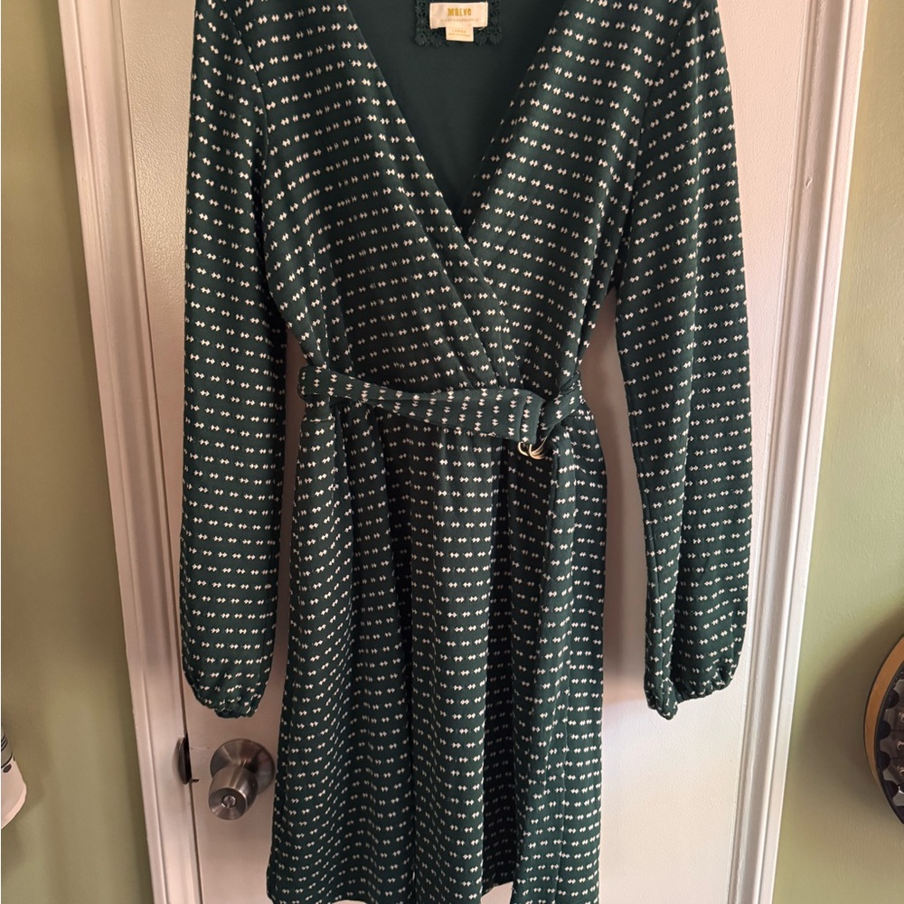 Maeve Green Long Sleeve Dress